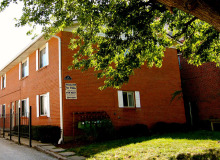 red brick apartment building