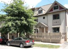 apartment building with deck